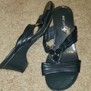 Navy Blue heeled sandals